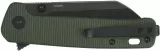 QSP Knife Penguin Button Lock Blk Green QS130BLC2