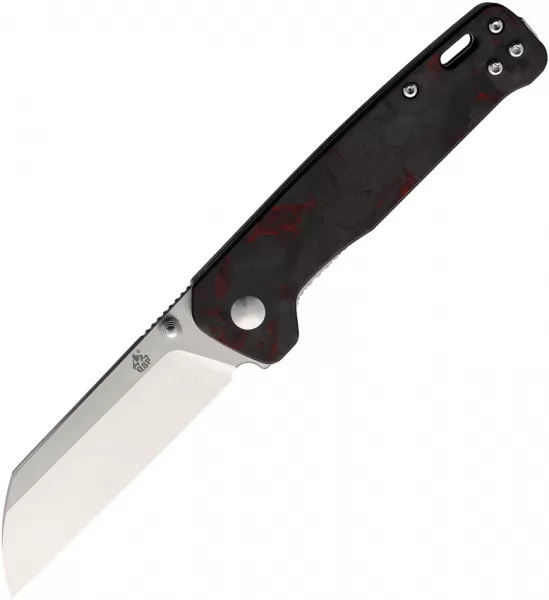 QSP Knife Penguin Linerlock Red CF QS130TRD