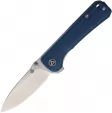 QSP Knife Hawk Linerlock Blue Micarta - QS131I
