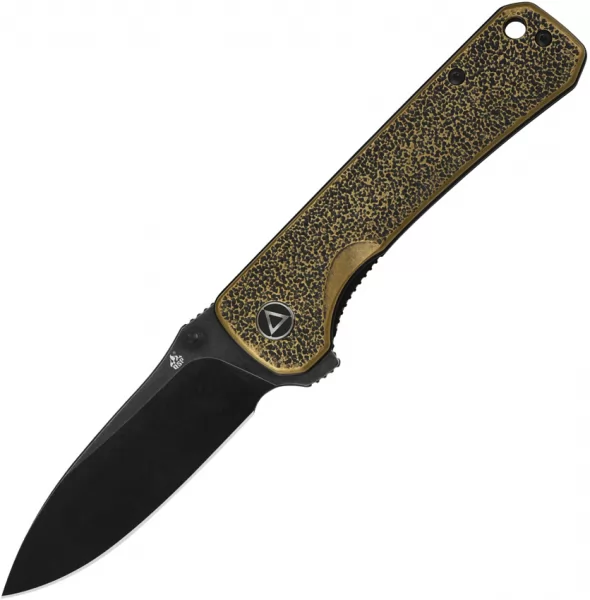 QSP Knife Hawk Linerlock Brass Black QS131L