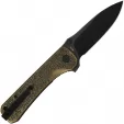 QSP Knife Hawk Linerlock Brass Black QS131L