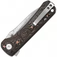 QSP Knife Hawk Linerlock Copper Foil CF QS131S
