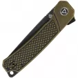 QSP Knife Osprey Linerlock Brass Black QS139D2