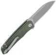 QSP Knife Otter Linerlock Green Micarta QS140E1