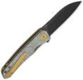 QSP Knife Otter Linerlock Denim Micarta QS140F2