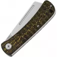 QSP Knife Hedgehog Slip Joint Golden CF QS142C