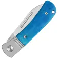 QSP Knife Hedgehog Slip Joint Blue Bone QS142SPD