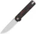 QSP Knife Lark Linerlock Red/Blk CF - QS144D