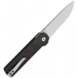 QSP Knife Lark Linerlock Red-Blk CF QS144D