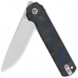 QSP Knife Lark Linerlock Blue-Blk CF QS144E
