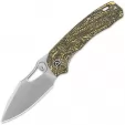 QSP Knife Hornbill Linerlock Golden CF - QS146A1