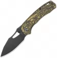 QSP Knife Hornbill Linerlock Golden CF - QS146A2