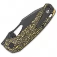 QSP Knife Hornbill Linerlock Golden CF QS146A2