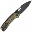 QSP Knife Hornbill Linerlock Golden CF QS146A2