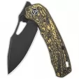 QSP Knife Hornbill Linerlock Golden CF QS146A2