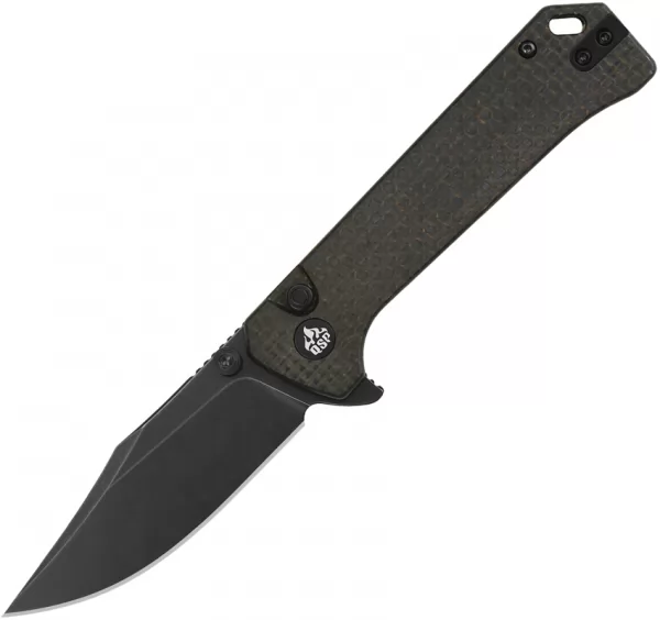 QSP Knife Grebe Button Lock Brown QS147A2