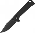 QSP Knife Grebe Button Lock Black G10 - QS147C2