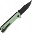 QSP Knife Grebe Button Lock Jade G10 QS147D2