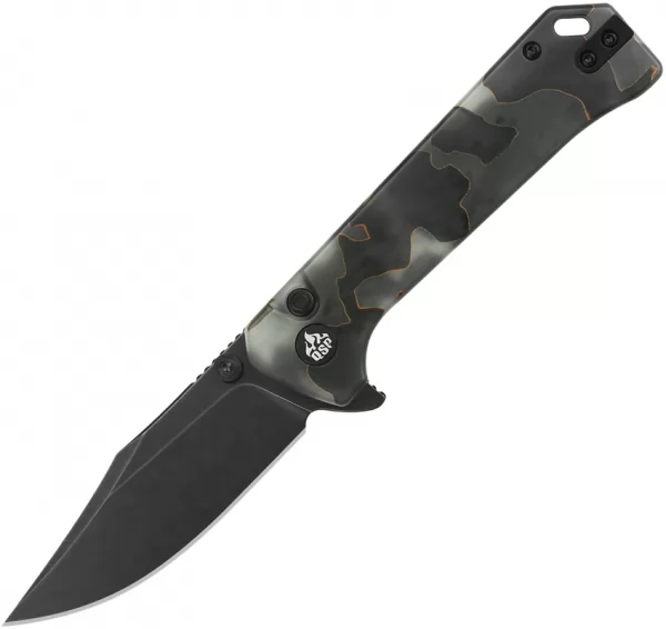 QSP Knife Grebe Button Lock Glow Resin QS147E2