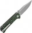 QSP Knife Grebe Button Lock Green CF QS147G1