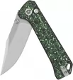 QSP Knife Grebe Button Lock Green CF QS147G1