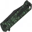 QSP Knife Grebe Button Lock Green CF QS147G2