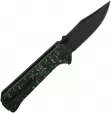 QSP Knife Grebe Button Lock Green CF QS147G2