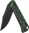 QSP Knife Grebe Button Lock Green CF QS147G2