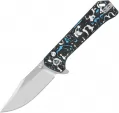 QSP Knife Grebe Button Lock BWB CF - QS147H1
