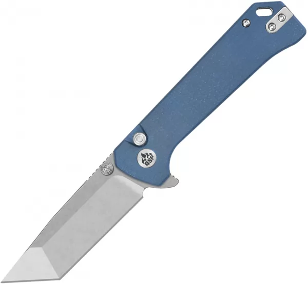 QSP Knife Grebe T Button Lock Blue QS148B1