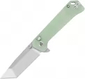 QSP Knife Grebe T Button Lock Jade G10 - QS148D1