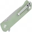 QSP Knife Grebe T Button Lock Jade G10 QS148D1