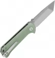 QSP Knife Grebe T Button Lock Jade G10 QS148D1