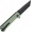 QSP Knife Grebe T Button Lock Jade G10 QS148D2