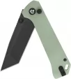 QSP Knife Grebe T Button Lock Jade G10 QS148D2