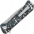 QSP Knife Grebe T Button Lock BWB CF QS148H1