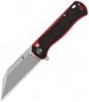 QSP Knife Swordfish Button Lock Blk/Rd - QS149A1