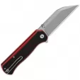 QSP Knife Swordfish Button Lock Blk-Rd QS149A1