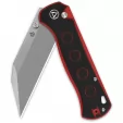 QSP Knife Swordfish Button Lock Blk-Rd QS149A1