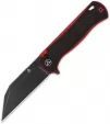 QSP Knife Swordfish Button Lock Blk/Rd - QS149A2