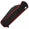 QSP Knife Swordfish Button Lock Blk-Rd QS149A2
