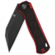 QSP Knife Swordfish Button Lock Blk-Rd QS149A2