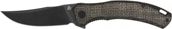 QSP Knife Walrus Linerlock Burlap Blk QS151B2