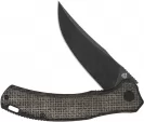 QSP Knife Walrus Linerlock Burlap Blk QS151B2