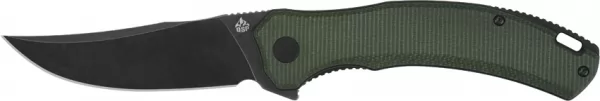 QSP Knife Walrus Linerlock Black Green QS151C2