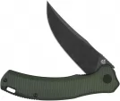QSP Knife Walrus Linerlock Black Green QS151C2