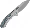 QSP Knife Capybara Framelock Ti CF QS152A2