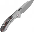 QSP Knife Capybara Framelock Ti CF QS152B2