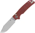 QSP Knife Kali Button Lock Red G10 - QS159A1