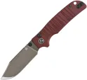 QSP Knife Kali Button Lock Red G10 - QS159A2